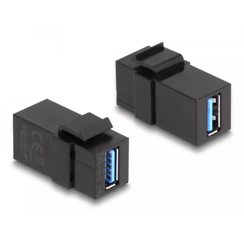 DeLOCK Keystone-moodul USB 3.0 A-pesa - A-pesa must 1:1