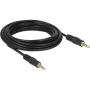 DeLOCK – helikaabel – 28 AWG – Mini-Phone 3,5 mm, 4-kontaktiline (M) – Mini-Phone 3,5 mm, 4-kontaktiline (M) – 5,0 m – varjestatud – must (83438)