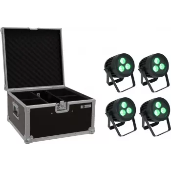 LED PAR komplekt EUROLITE 20000846 — 4 valgustit, igaüks 3×8W QCL Spot