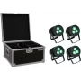 LED PAR komplekt EUROLITE 20000846 — 4 valgustit, igaüks 3×8W QCL Spot