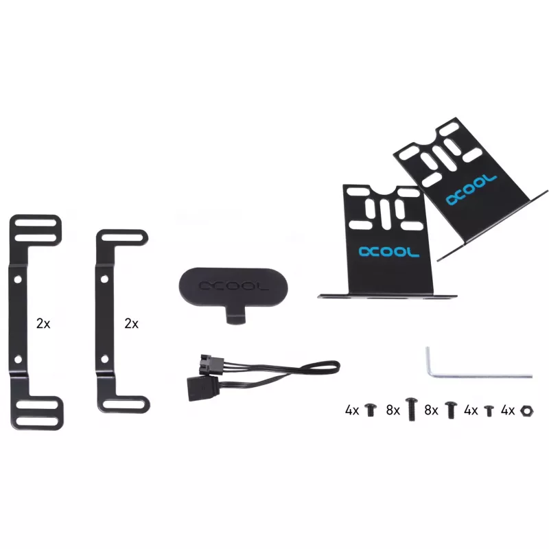 Veeplokk Alphacool 15380 akrüül alumiinium plast must 76.5x131x76.5mm