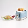 Ariete 155 Design 2 Slice Röstsai valmistaja võileivakorvidega, 6 röstimisastet, 810 W, roostevabast terasest korpus, eemaldatav purukauss, pastellsinine
