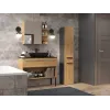 Vannitoa hoiukapp Topeshop NEL IV ANTR/ART — vabalt seisev, Grafiit/Tamm, 3 riiulit, 310×300×1740 mm