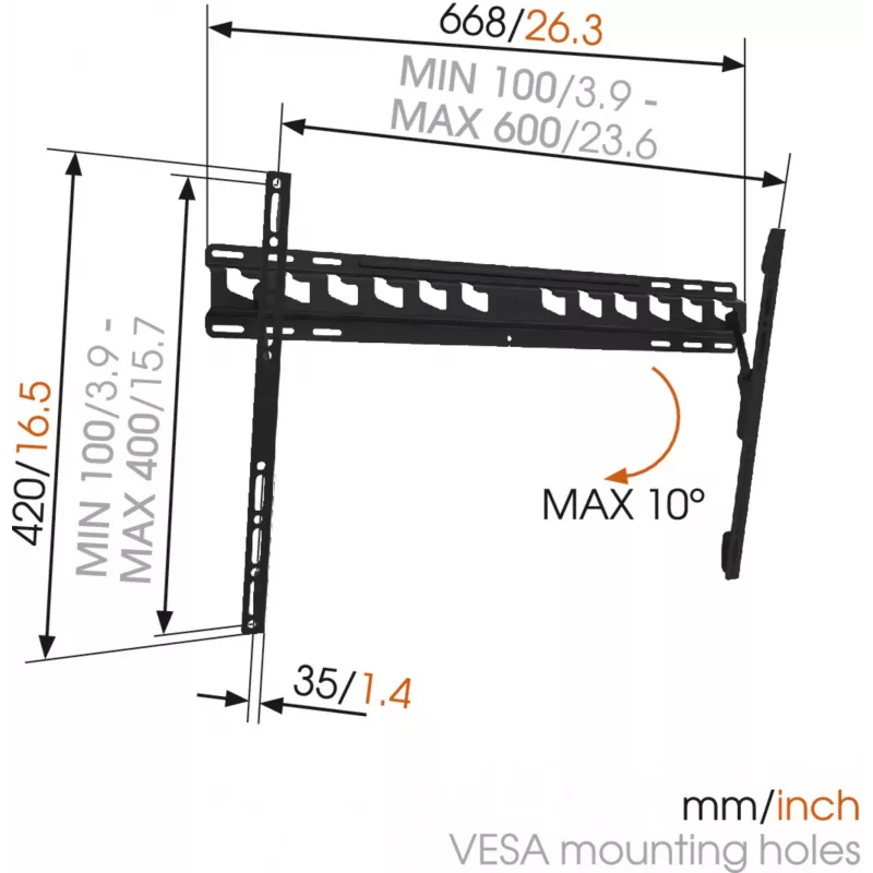 Vogels MA4010-A1 TILT seinakinnitus 40-65