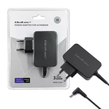 Toiteadapter Qoltec 51032 45W siseruumides kasutamiseks must sülearvutitele