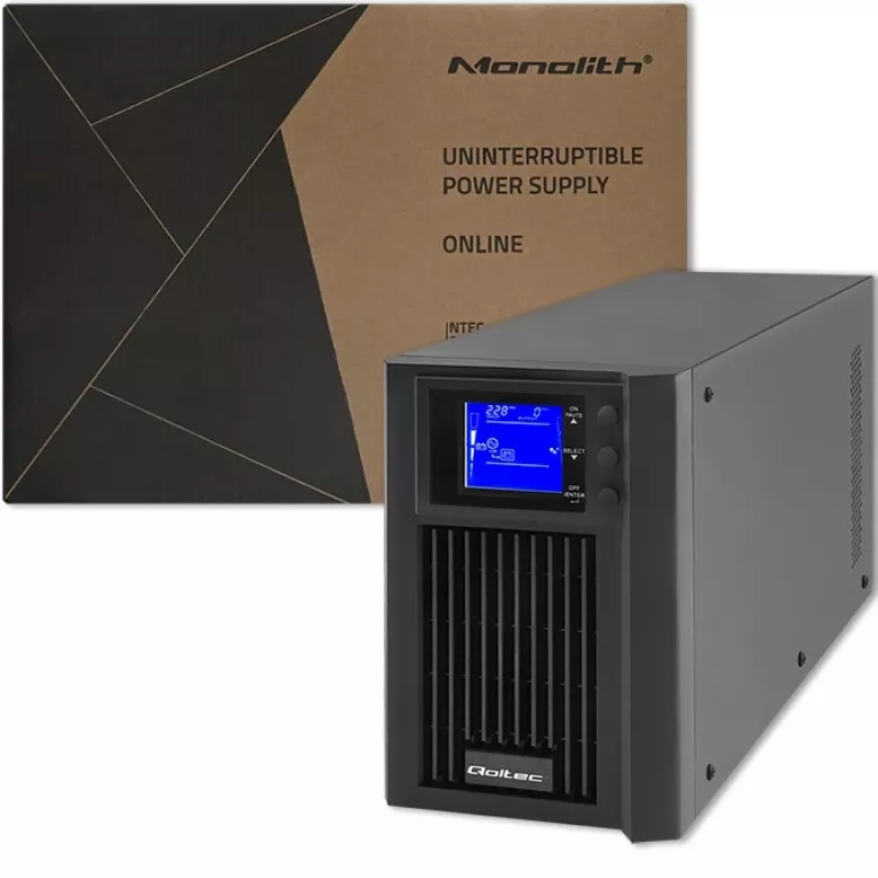 Katkematu toiteplokk QOLTEC 53981 On line 2kVA, 2000 VA võimsus