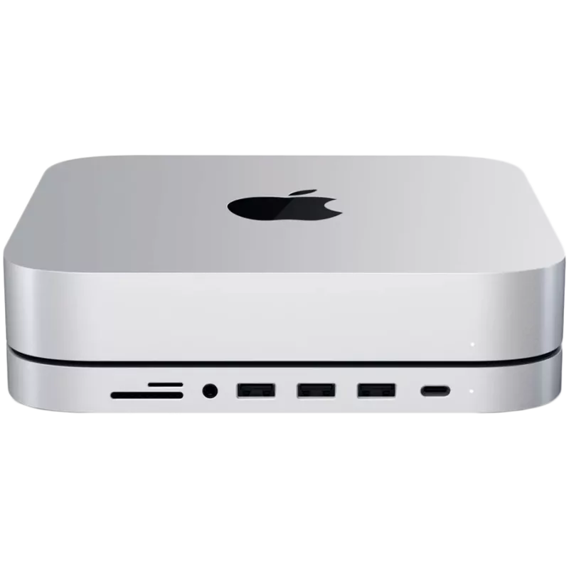 Satechi USB-C alumiiniumist alus ja jaotur Apple Mac mini jaoks (hõbedane)