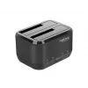 HDD dokkimisjaam 2,5/3,5 USB 3.0 Natec Kangaroo Dual, kloonimisfunktsioon, toiteadapter