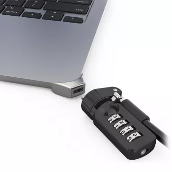 Compulocks Ledge adapter MacBook Air 15 tolli M2 M3 kombinatsioonlukuga kaablilukule, hõbedane