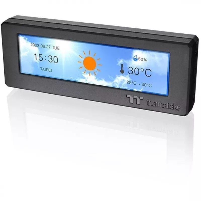 Thermaltake 3,9-tolline LCD-ekraanikomplekt must Tower 300 seeriale ja Ceres 330 Hydrangea Blue