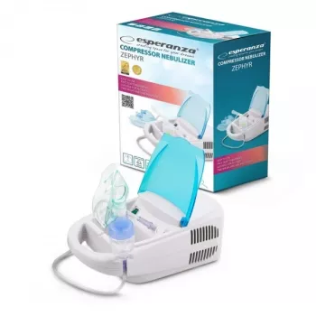 Lauapealne võrknebulisaator ESPERANZA ECN002 — 0,4 ml/min nebulisatsioon, 10 ml mahutavus, täiskasvanute ja laste maskid, suukorpus, 220 V