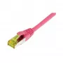 Patchkaabel RJ45, CAT6A 500Mhz, 3m, magenta, S-STP(S/FTP), TPE/LSZH(Ultraflex), AWG26, Cat.7 toorkaabliga, Synergy 21 (S217704)