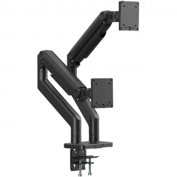 Monitor mount DIGITUS Dual Monitor Mount for 2×45 inch screens, clamp, 2×20 kg, VESA 75×75–100×100, tilt -20–50°