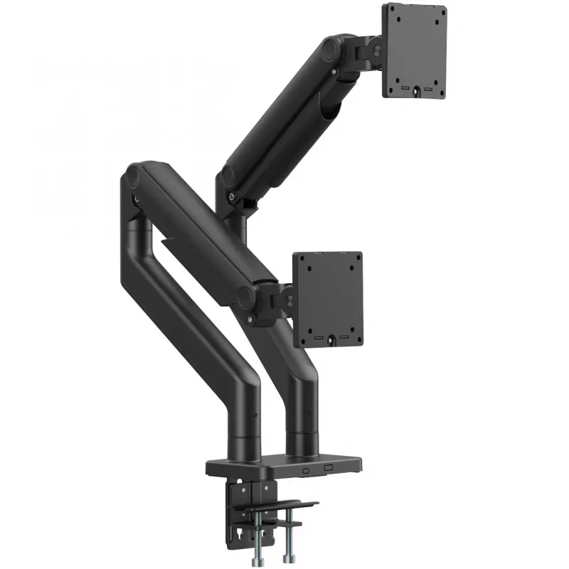 Monitor mount DIGITUS Dual Monitor Mount for 2×45 inch screens, clamp, 2×20 kg, VESA 75×75–100×100, tilt -20–50°