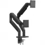 Monitor mount DIGITUS Dual Monitor Mount for 2×45 inch screens, clamp, 2×20 kg, VESA 75×75–100×100, tilt -20–50°
