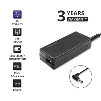 Qoltec 51774 Toiteadapter LG monitorile 25W | 1,3A | 19V | 6,5 * 4,4 + toitekaabel