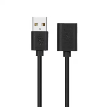 Pikenduskaabel USB AM-AF 1,8 m must