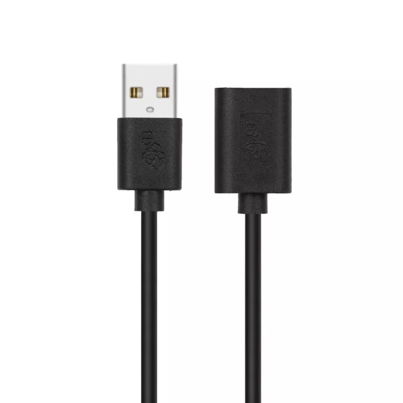Pikenduskaabel USB AM-AF 1,8 m must