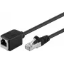 Wentronic Goobay CAT 5e pikenduskaabel F/UTP, must, 10 m - vaskmaterjal, RJ45-pistik (8P8C) RJ45-pesa (8P8C) (91885)