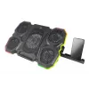 Sülearvuti jahutusalus ESPERANZA EGC107 — 3 ventilaatorit 1200–2600 p/min, 390×255×38 mm, USB PD, RGB, 5 kõrgusasendit, must