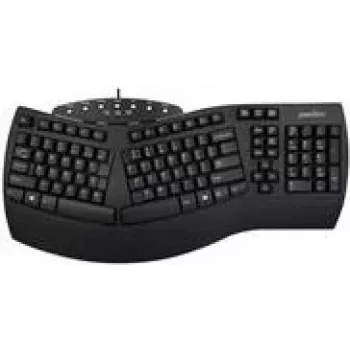 Perixx klaviatuur USB PERIBOARD-512 US must ergonoomiline (PERIBOARD-512 US Black)