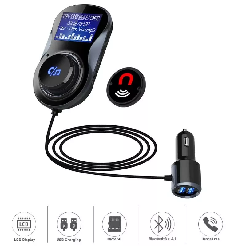 Tellur FMT-B4 Bluetooth FM-saatja, microSD, must