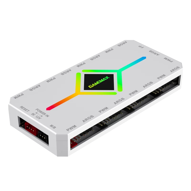 Gamemax | Kaugjuhtimispult | V4.0 ARGB PWM HUB BK | Valge | Gamemax