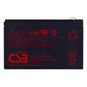 Suletud pliiaku CSB aku HR1234WF2 12V 9Ah UPS‑i ja varutoite jaoks