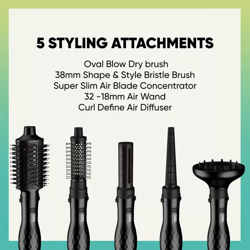 Hair Styler SBB 5-in-1 Blowdry and Style SBDR-2850-EU — multifunktsionaalne föön ja stiilimistööriist