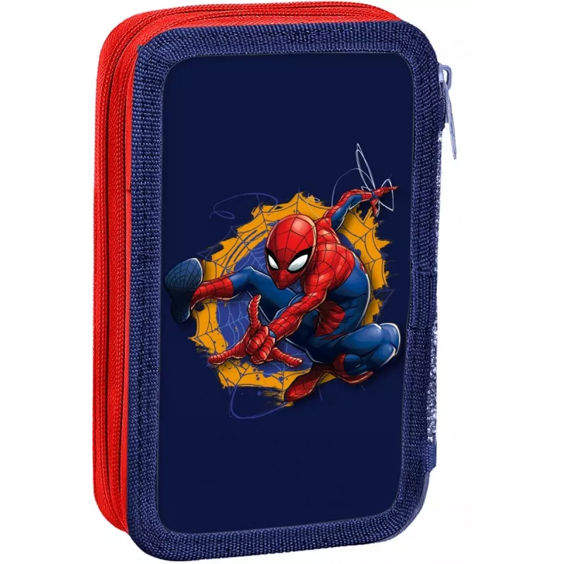 Pennal Kids Euroswan 2 tõmblukuga ja tarvikutega Spiderman punane-sinine
