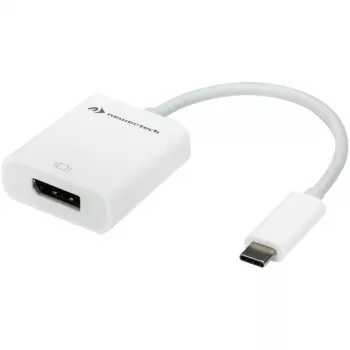 USB-adapter, USB-C-pistik > DisplayPort-pesa (valge, 11 cm)