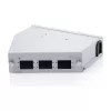 DIN-liistule paigaldatav kiudoptiline jätkujaotur DIGITUS DN-96893 — nurga all, 6 SC DX / LC Quad, alumiinium, hall