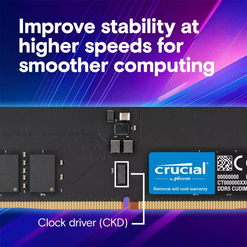 Memory DDR5 64GB/6400 (2*32GB) CL52 CUDIMM