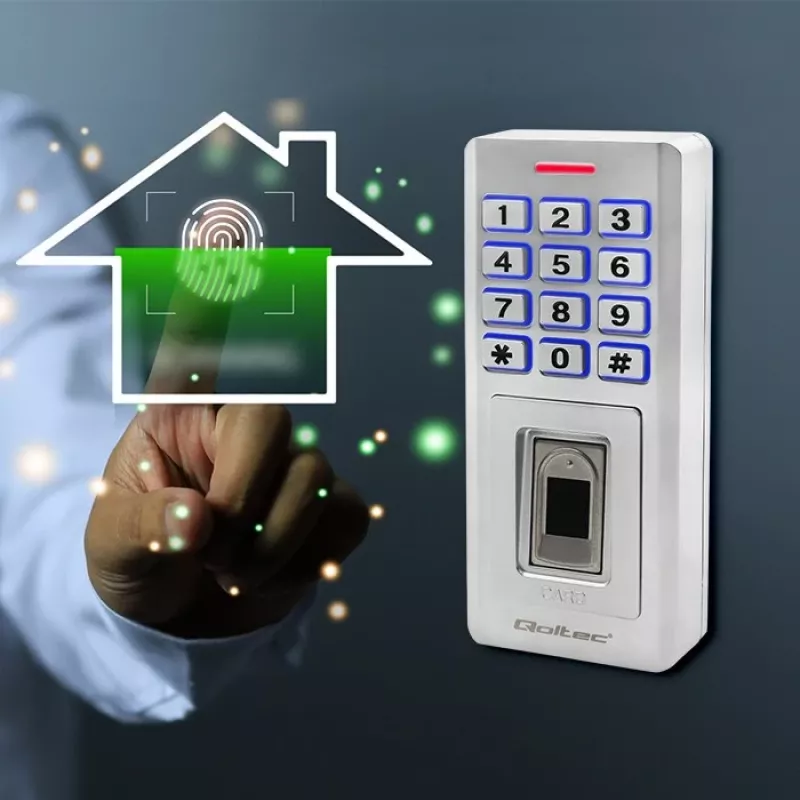 Sõrmejälje- ja RFID-koodlukk QOLTEC 52447 IP68 kaitsega