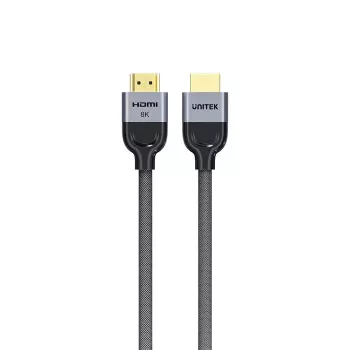 HDMI-kaabel Unitek C11093RGY01-1M — 1 m, HDMI 2.1, 48 Gbit/s, 8K (7680×4320), 144 Hz, kullatud pistikutega