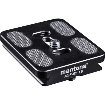Walimex Mantona Quick Release Plate for Fortress Ball Head Arca Swiss, 52 mm must (1021467)