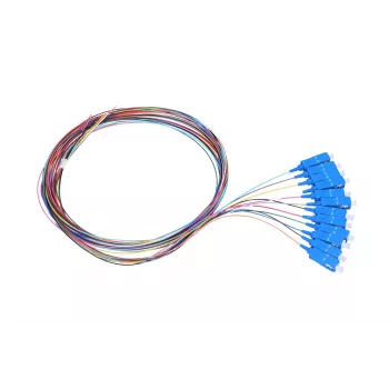 Pigtail-komplekt SC/UPC singelrežiim Extralink G.652D 900µm FTTH 1,5 m 12 tk 12 värvi