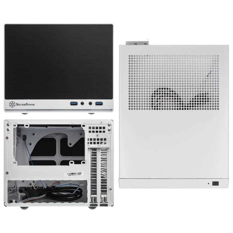 SilverStone SUGO SG13 - Töölaud - Mini-DTX - ilma toiteallikata (AT / PS/2) - Must, Valge - USB/Heli (SST-SG13WB-Q)