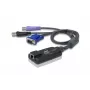 ATEN USB - VGA Cat5e/6 KVM-adapterkaabel (CPU-moodul), nutikaardilugeja ja virtuaalse andmekandja toega