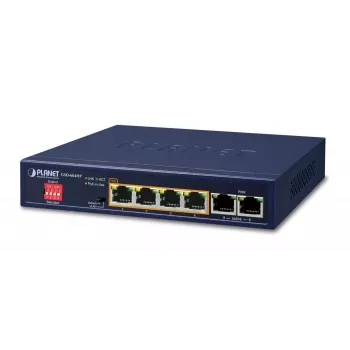 PLANET GSD-604HP - Kommutaator - 4 x 10/100/1000 (PoE+) + 2 x 10/100/1000 (üleslink) - Lauapealne - PoE+ (55 W) (GSD-604HP)