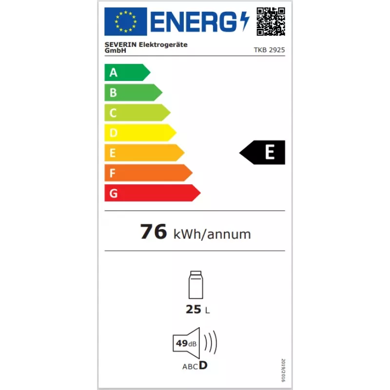 Jahutuskast Severin TKB 2925 25L elektriroheline hall