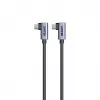 USB‑C kaabel Unitek C14147ABK01 90°–90° PD 100W 0,5 m, nurga all pistikuga, must