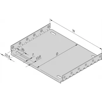 SCHROFF Kinnitusplaat Abdeckbleche'le - Kinnitusplaat 28TE 220T (34563009)