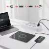 Pikendusjuhe MACLEAN MCE391 W — 6 pistikupesa, 4×USB-A + 1×USB-C, 3 m kaabel, 110–240 V, 2500 W, valge