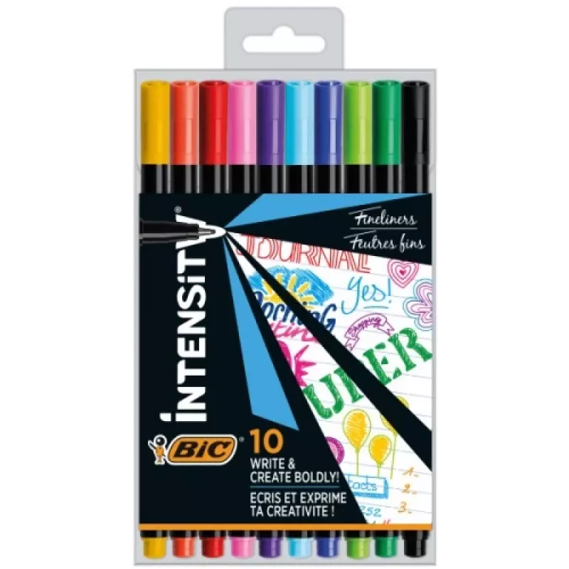 BIC Fineliners INTENSITY FINE BCL mitmevärviline, 10 värvi komplekt CEL1011727