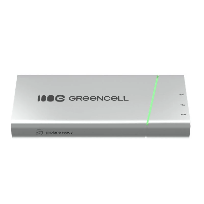Kaasaskantav aku roheline Cell BPLGC20P 20800 mAh liitiumioon, USB-C PD 65W, 2x USB-C + 1x USB-A, alumiiniumkorpus