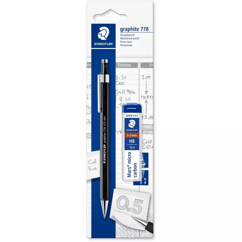 Grafiitpliiats Staedtler 7785ABK25D HB kuusnurkne must/hõbedane, 1 tk