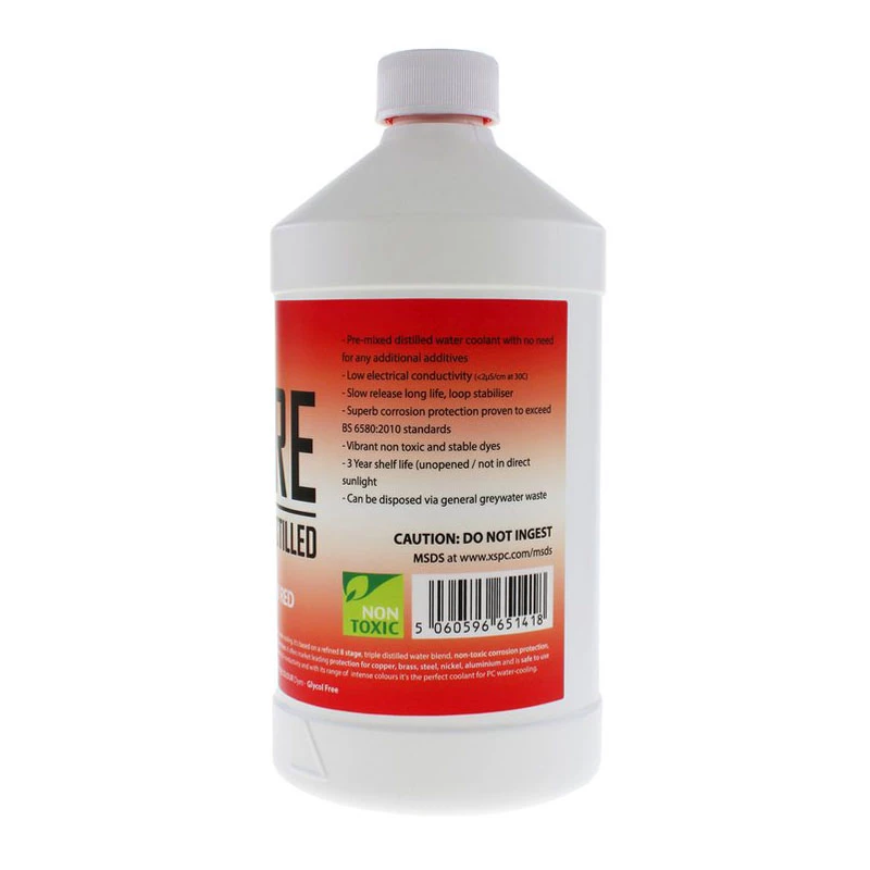 Jahutusvedelik XSPC Pure Coolant 1 L (punane UV) arvuti vedelikjahutussüsteemidele