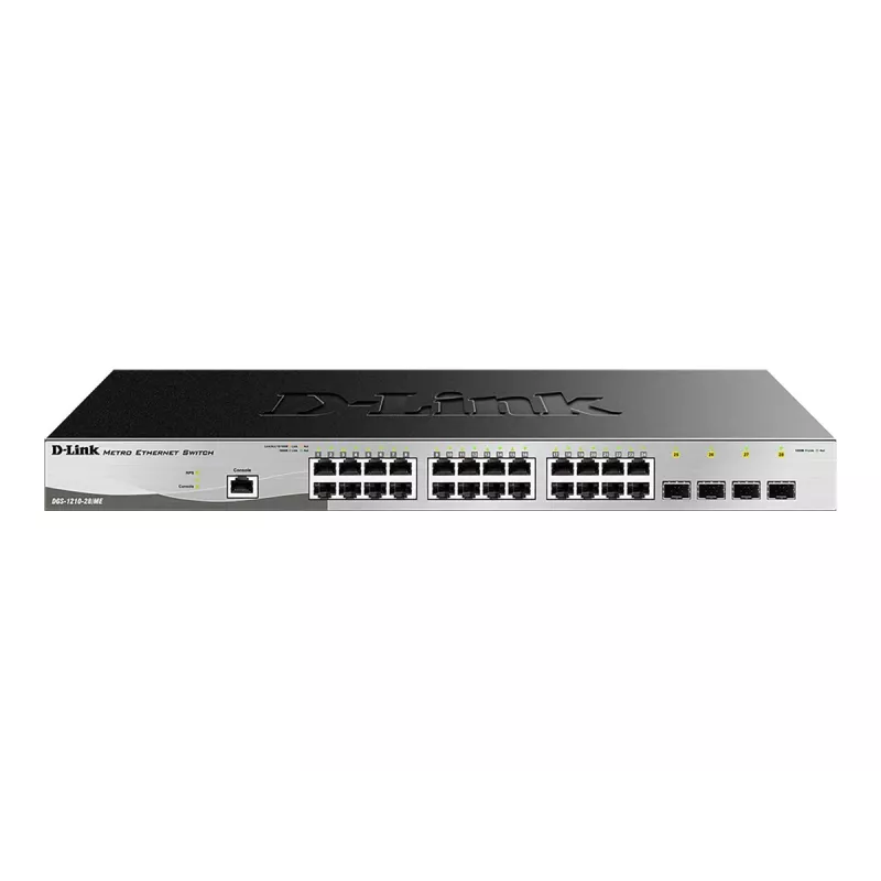 D-Link DGS-1210-28/ME/E võrgulüliti hallatav L2+ Gigabit Ethernet (10/100/1000) 1U Must, Hall