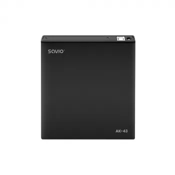 Väline õhuke DVD±RW-seade SAVIO AK-43, USB 2.0, must, toetab CD/DVD lugemist/kirjutamist (24x CD, 8x DVD)